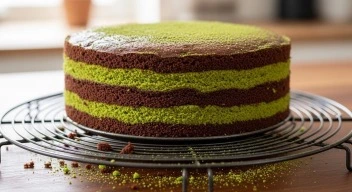 lighter chocolate matcha cake -1