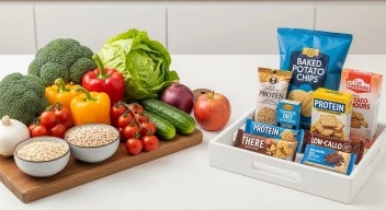 Whole foods compared to processed diet products